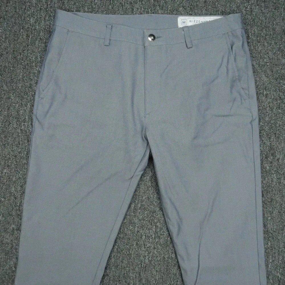 Mizzen‎ Main Pants Mens 34x28 Blue Performance Chino Trouser Stretch